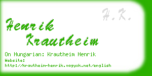 henrik krautheim business card